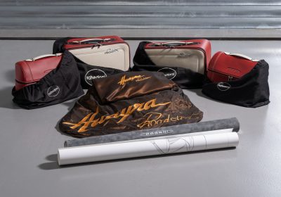 Pagani Huayra Roadster Luggage Set, Car Cover and Signed Artwork