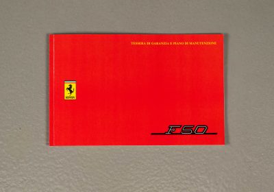 F50 Warranty Card and Maintenance Plan Booklet